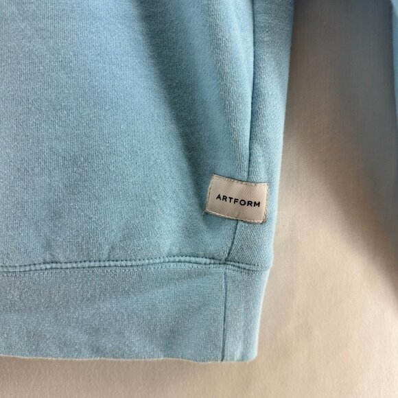 ARTFORM Hoodie Adult Sz S Spellout Embroidered Jumper Pullover Sweatshirt Blue - Picture 7 of 12